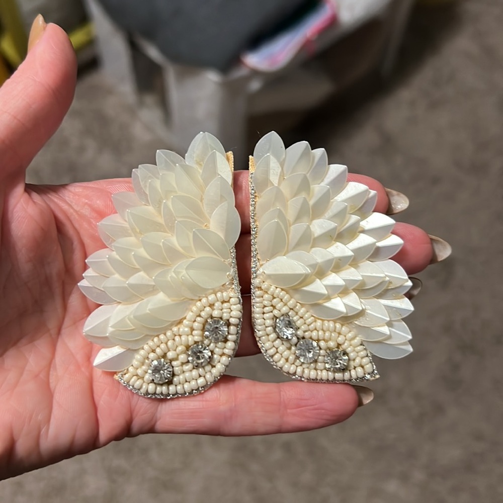 Statement Feather-Like Wing Earrings